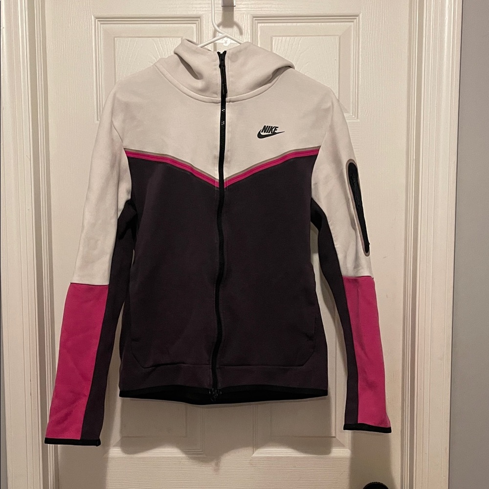Nike Tech Women's Colorblock Jacket - Purple, White, and Pink
